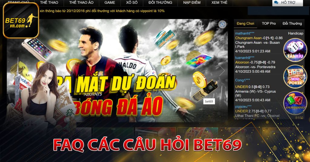 FAQ bet69 câu hỏi trực tuyến